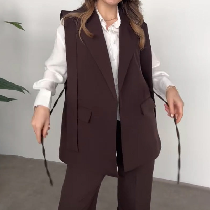 Women's Relaxed Top and Straight-Leg Pants Set