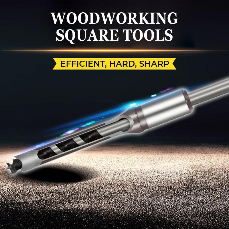 Square Hole Drill Woodworking Tools Auger Mortising Chisel Drill Set