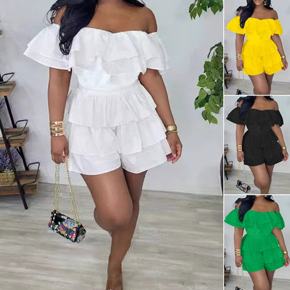 Ruffle Off Shoulder Jumpsuit