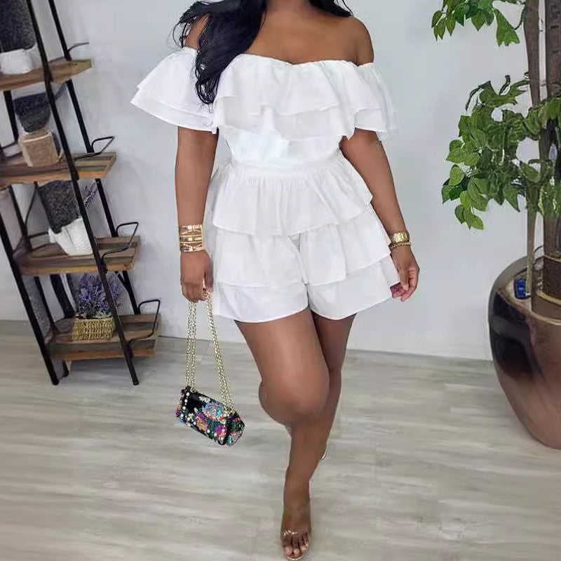 Ruffle Off Shoulder Jumpsuit