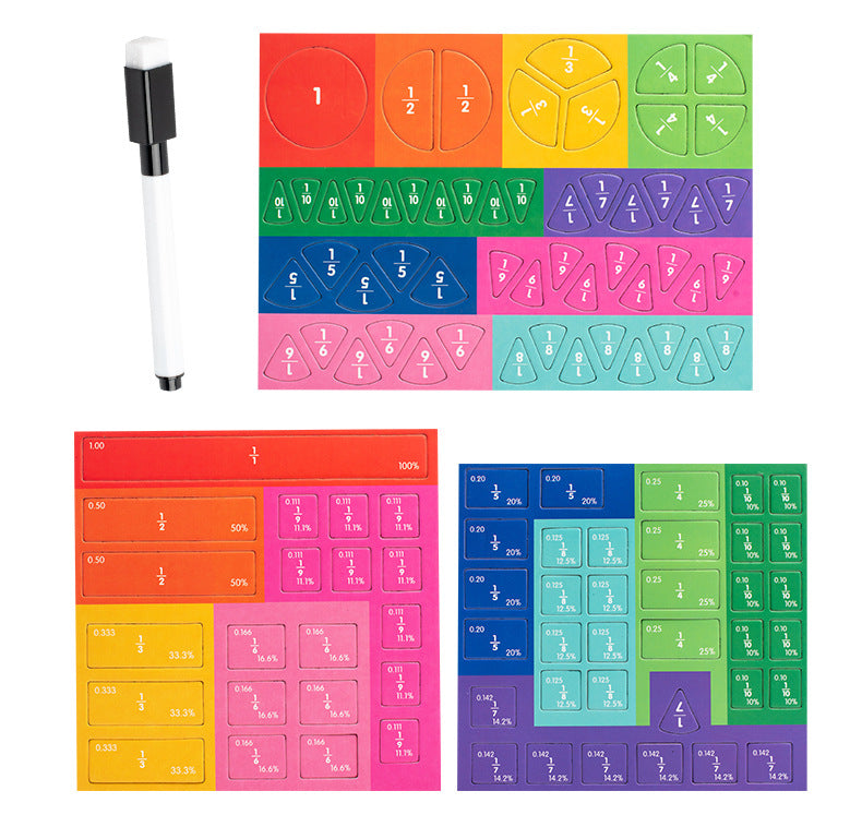 🔥LAST DAY SALE 60% OFF🏅Montessori Magnetic Book Fraction Puzzle