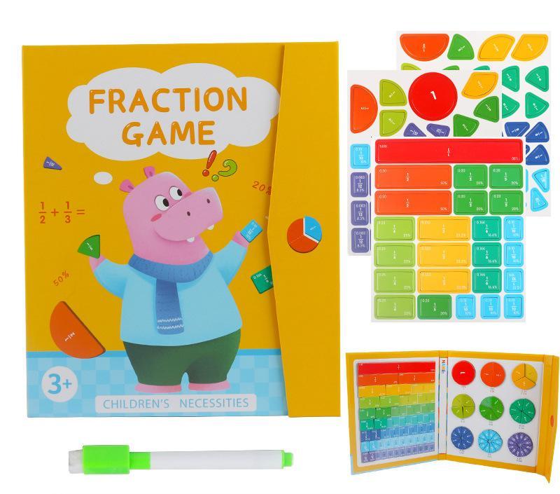 🔥LAST DAY SALE 60% OFF🏅Montessori Magnetic Book Fraction Puzzle