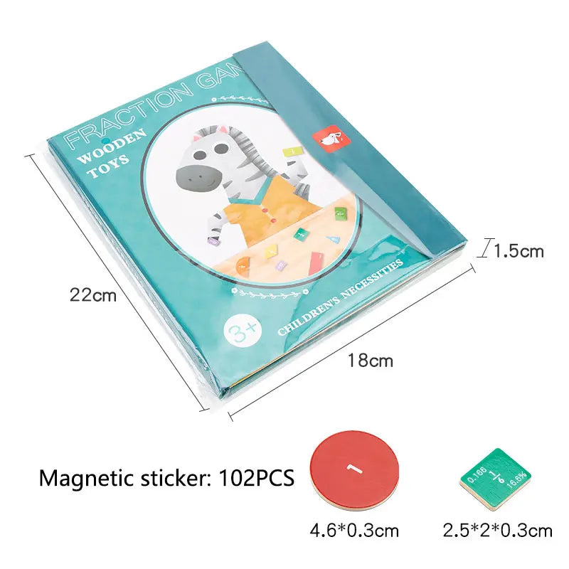 🔥LAST DAY SALE 60% OFF🏅Montessori Magnetic Book Fraction Puzzle