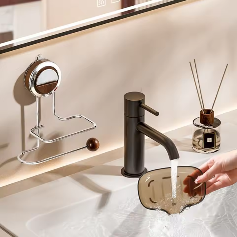 Wall-Mounted Suction Cup Soap Holder