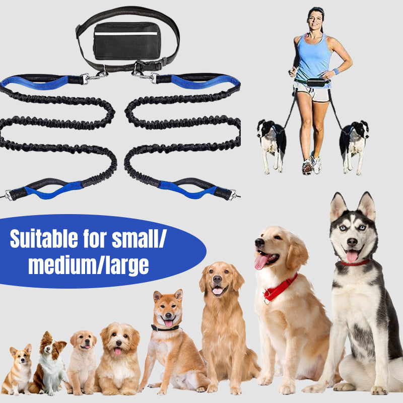 🔥🎁Hot Sale 50% OFF💥- Ends Soon!🔥Adjustable Hands-Free Dog Lead with Waist Bag