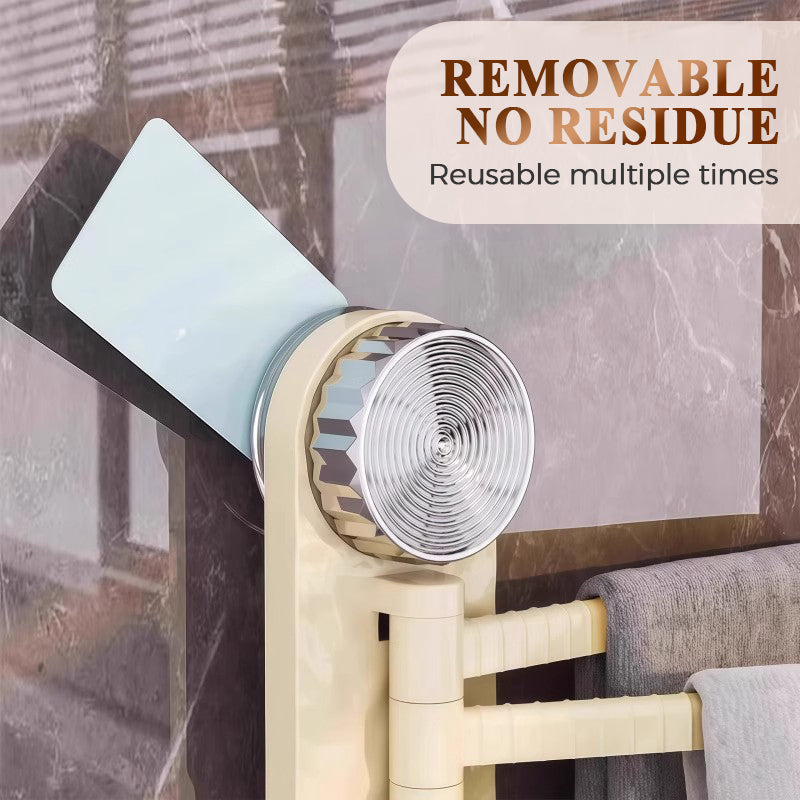 No-Drill Rotating Towel Rack With Suction Cup