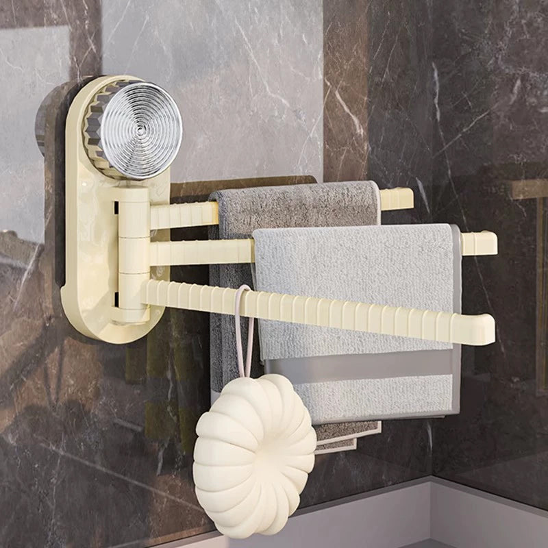 No-Drill Rotating Towel Rack With Suction Cup