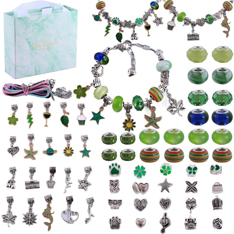 💥 50% OFF! 🎁 Charm Bracelet Jewelry Making Kit – Fun & Creative Crafting for All Ages 🎄