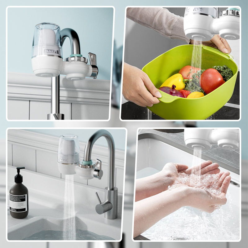 Faucet Water Purifier with Washable Filter & Adapters