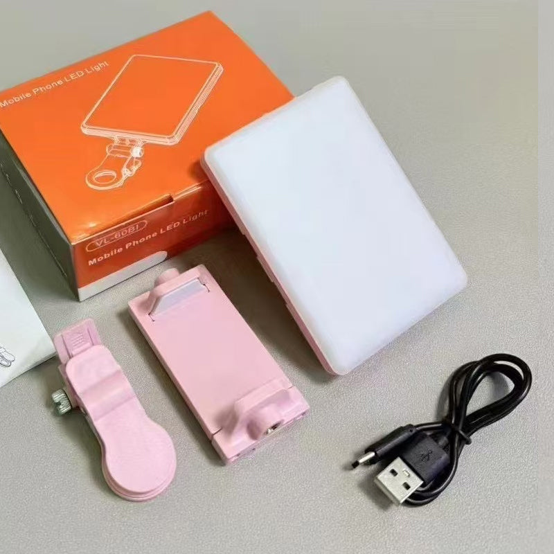Compact Adjustable Color-Temperature Clip-On Selfie Light
