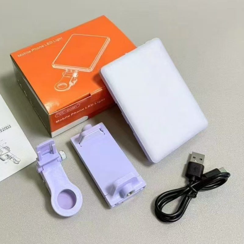 Compact Adjustable Color-Temperature Clip-On Selfie Light