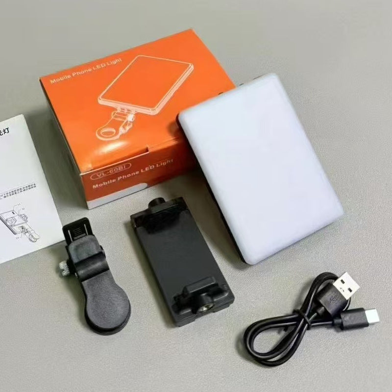 Compact Adjustable Color-Temperature Clip-On Selfie Light