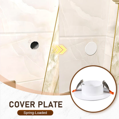 Spring-Loaded Ceiling Hole Cover Plate