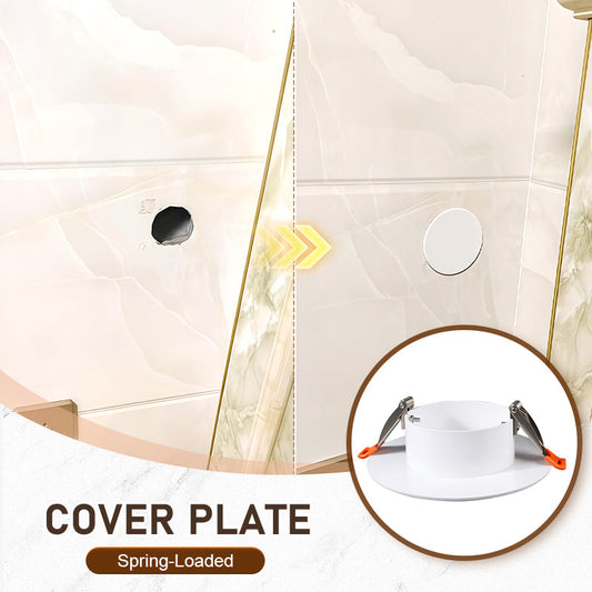Spring-Loaded Ceiling Hole Cover Plate