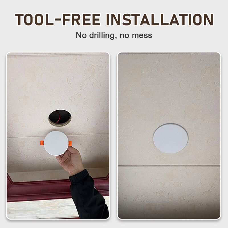 Spring-Loaded Ceiling Hole Cover Plate