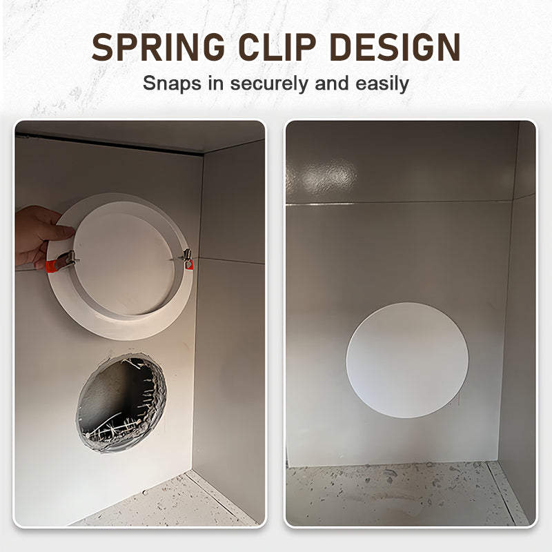 Spring-Loaded Ceiling Hole Cover Plate