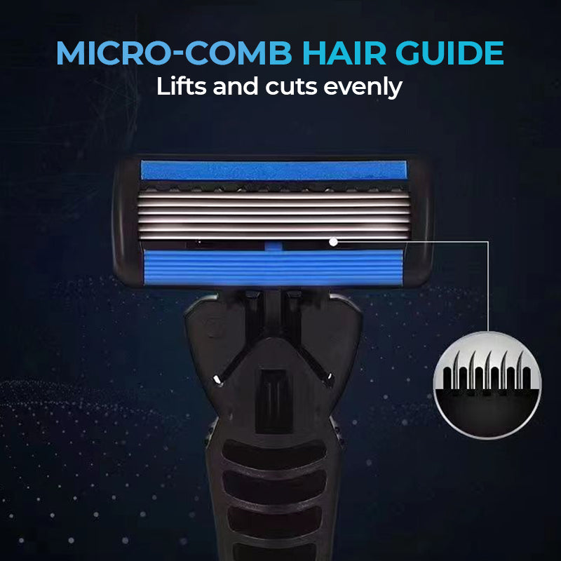 6-Blade Razor with Easy Snap-In Head