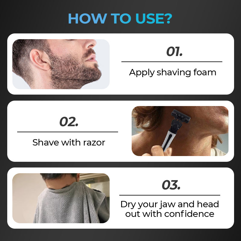 6-Blade Razor with Easy Snap-In Head