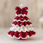 Crochet Christmas Tree Decoration with Imitation Pearl Accents