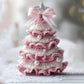 Crochet Christmas Tree Decoration with Imitation Pearl Accents