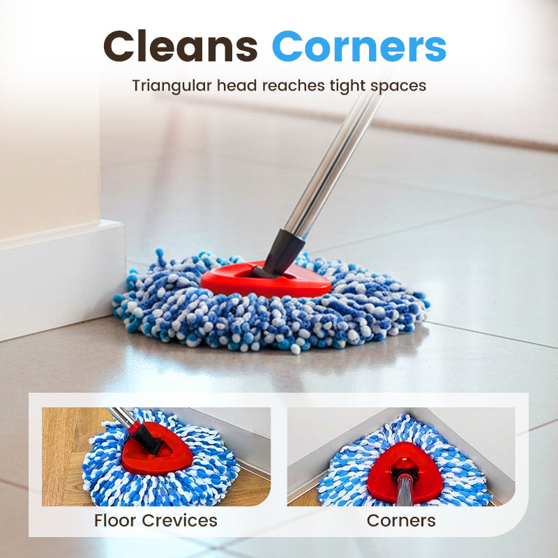 Triangular Microfiber Mop Head Replacement