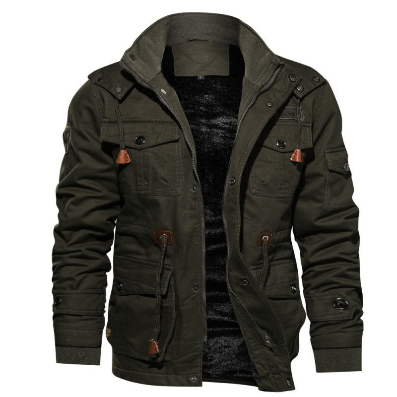 ⏰Limited Time Sale 50% OFF🔥Men's Winter Drawstring Cotton Military Driver Jacket - Comfort and Style Combined