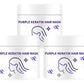 Purple Keratin Hair Mask - Intense Repair for Curly or Color-Treated Hair, Restores Shine & Softness in 3 Mins🌿🧴