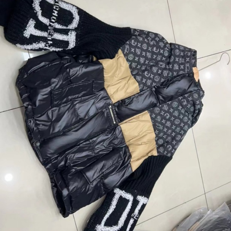 Women’s Patchwork Knit Sleeve Hooded Puffer Jacket|Free Express Delivery✈️