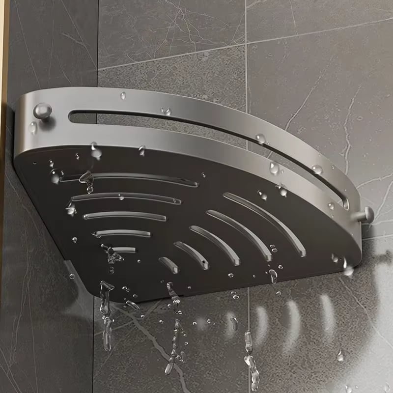 🏠 Bathroom Triangle Shelf – Easy Install, Rustproof for Storing Shampoo/Soap in Bathroom 🧴