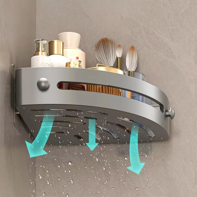 🏠 Bathroom Triangle Shelf – Easy Install, Rustproof for Storing Shampoo/Soap in Bathroom 🧴