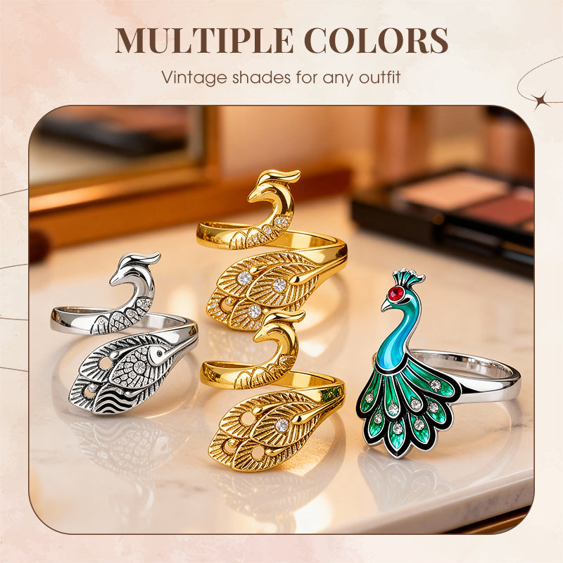 💥BUY 1 GET 1 FREE-Charming Adjustable Vintage Peacock Ring