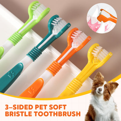 3-Sided Pet Soft Bristle Toothbrush (Buy 1 get 1 free)