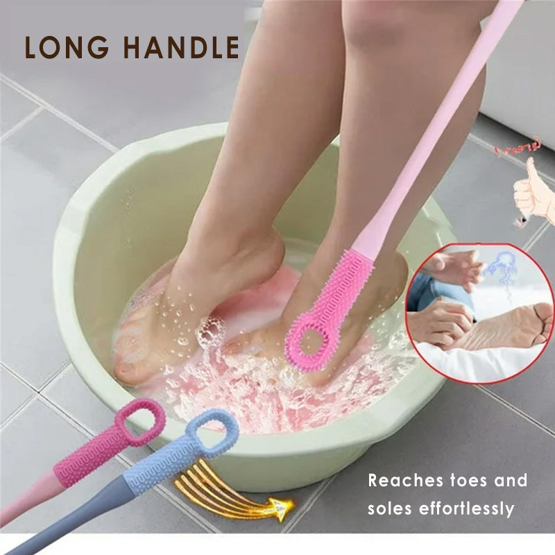 🦶 BUY 1 GET 1 FREE! ✨ Long-Handle Foot Scrubbing Brush - Reaches Toes & Heels Easily, Exfoliates Dead Skin & Improves Circulation 🧼📦