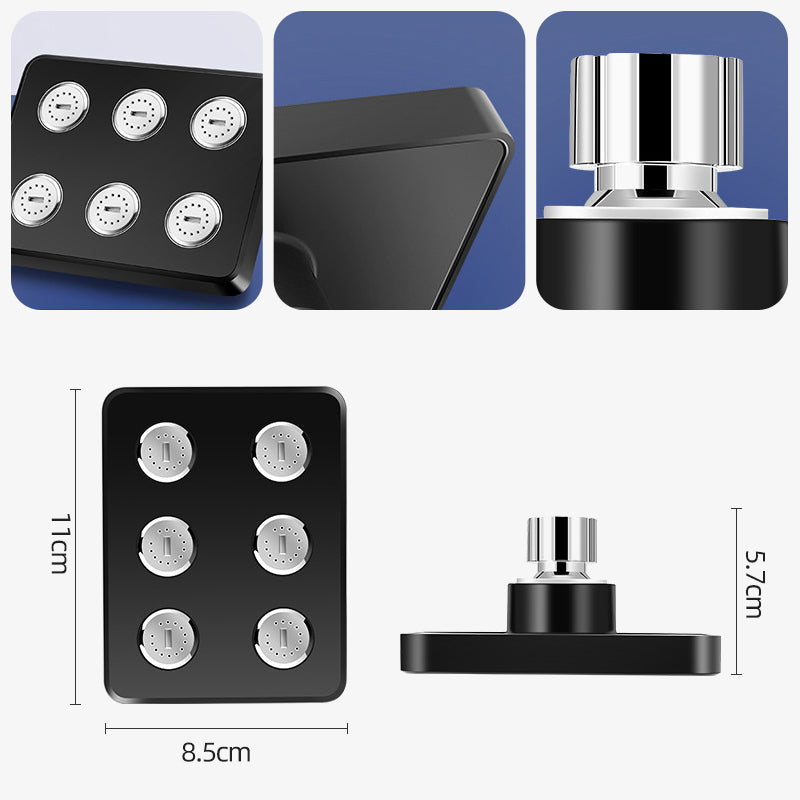 360° Adjustment Square Showerhead