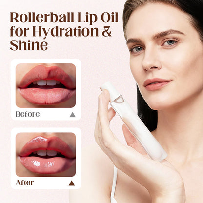 Rollerball Lip Oil for Hydration & Shine