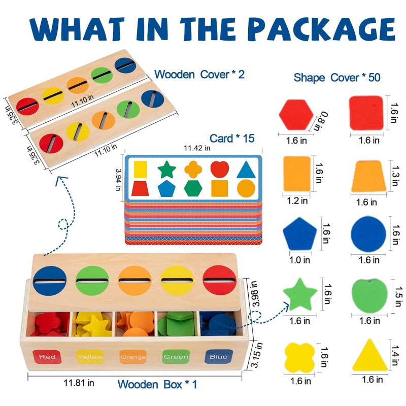 Educational Wooden Color & Shape Sorting Toy