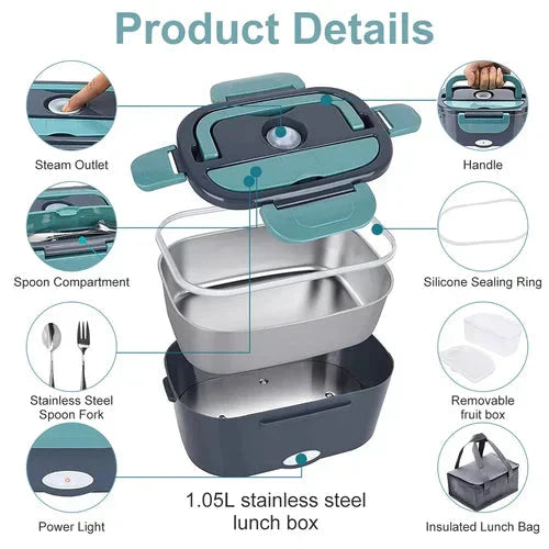 🎁NEW YEAR 2026 HOT SALE - Limited time 53% OFF🔥2-in-1 Portable Dual Voltage Electric 7-Piece Set Lunch Box