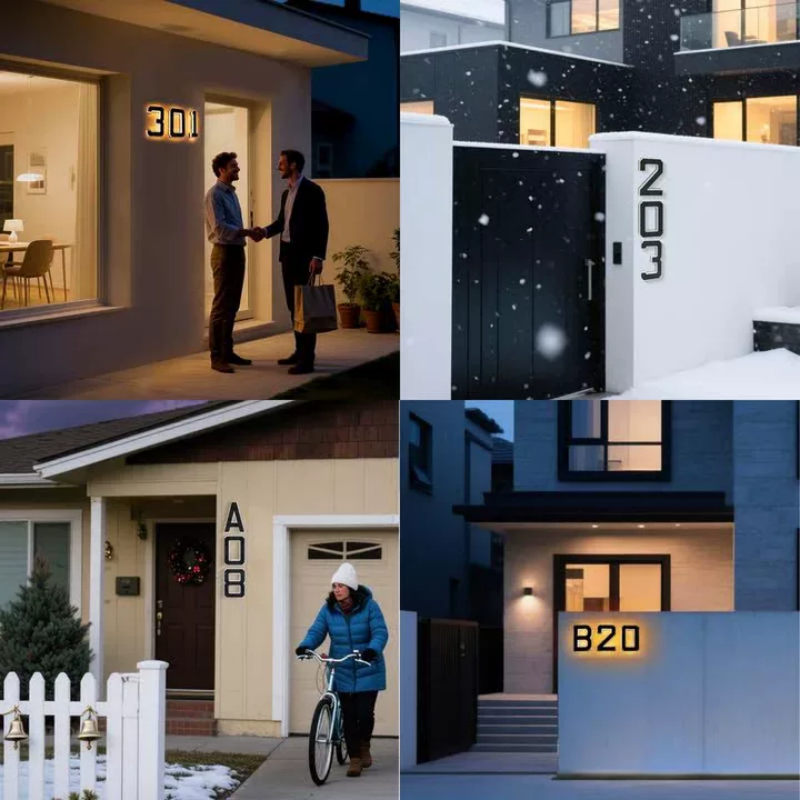 🏠✨Waterproof LED House Numbers for Outside