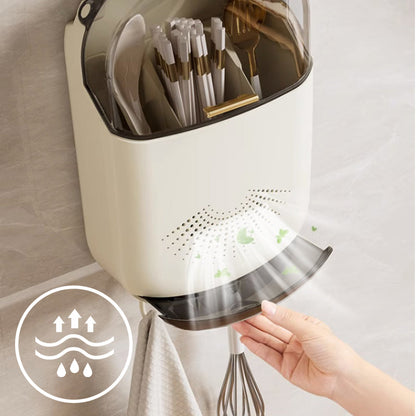 Wall Mounted Multifunctional Chopstick Holder Drain Box