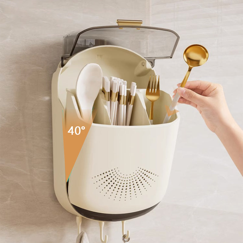 Wall Mounted Multifunctional Chopstick Holder Drain Box