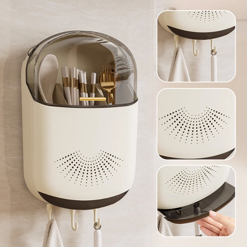 Wall Mounted Multifunctional Chopstick Holder Drain Box