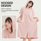 Women's Cosy Hooded Textured Grid Bathrobe