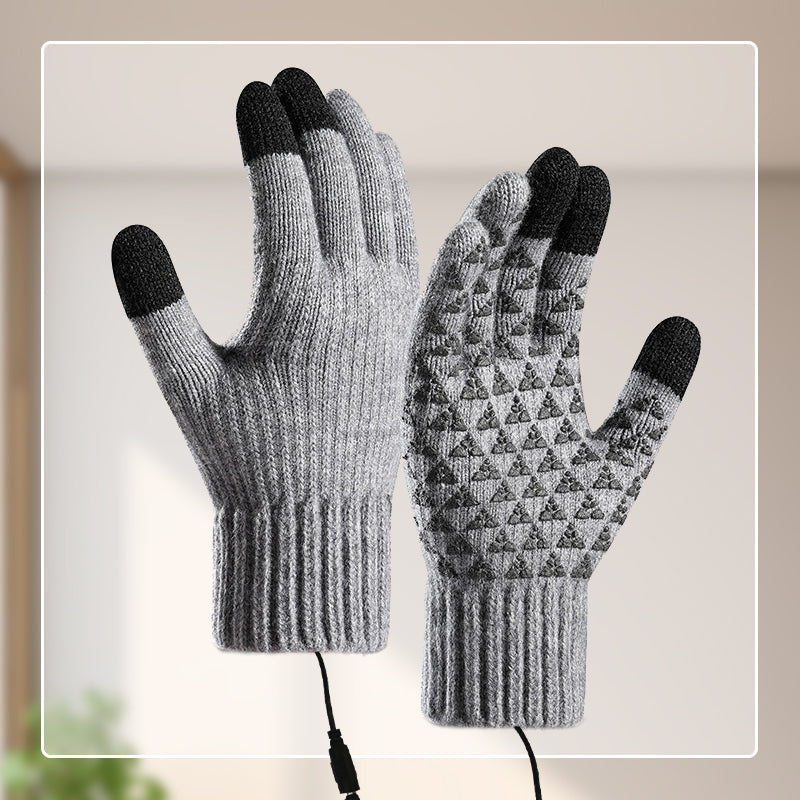 🔥USB Heated Knit Gloves - Touch Screen Friendly