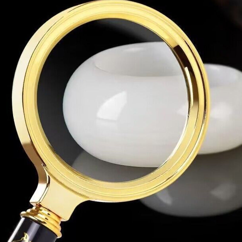 Dragon Pattern Handle Magnifying Glass with 10X Magnification