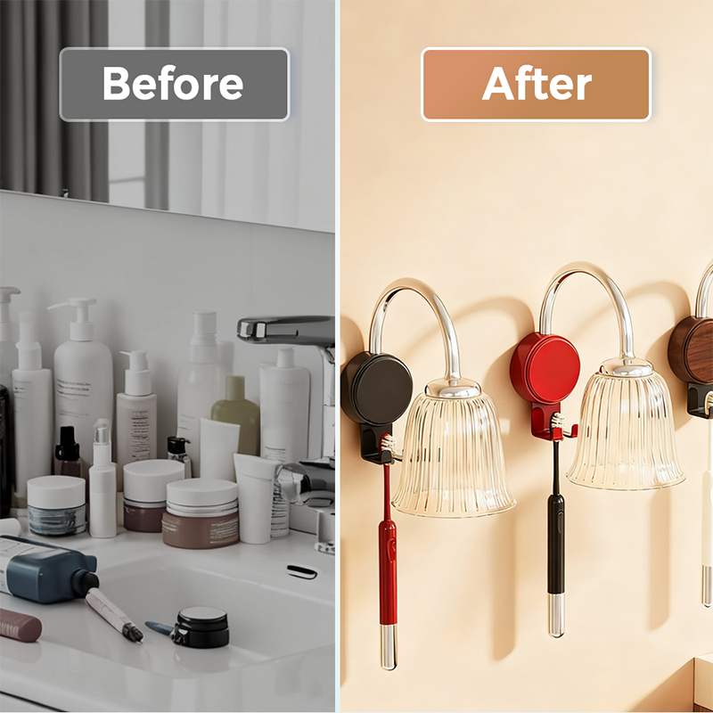 Nail-Free Installation Toothbrush Holder with Cup