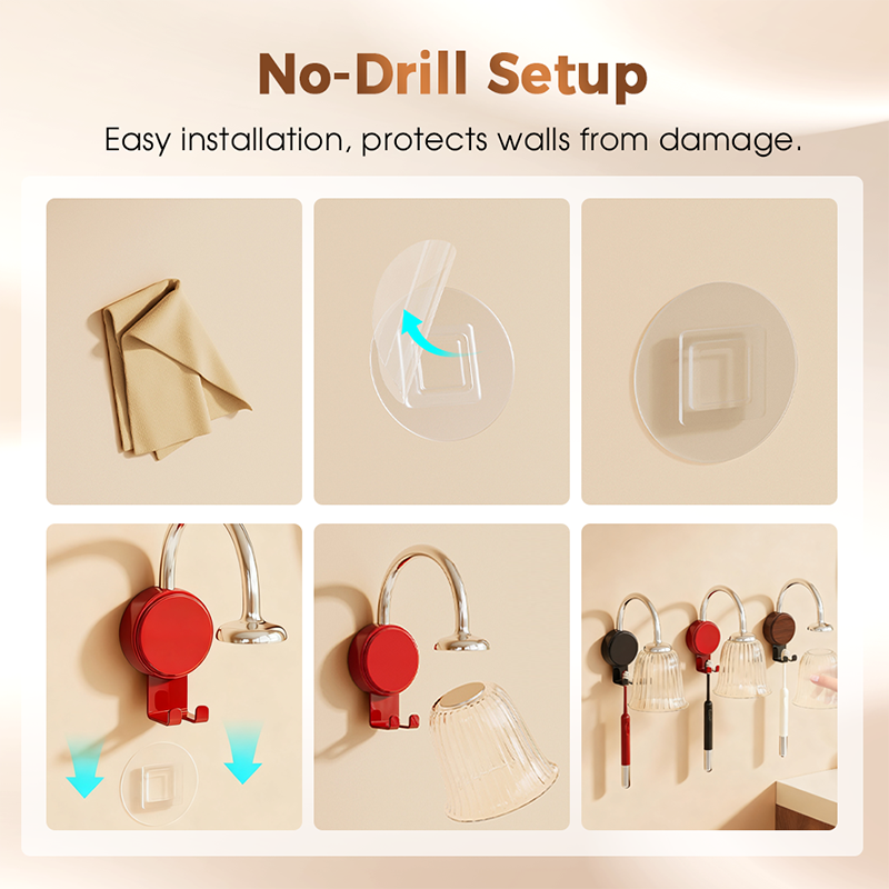 Nail-Free Installation Toothbrush Holder with Cup