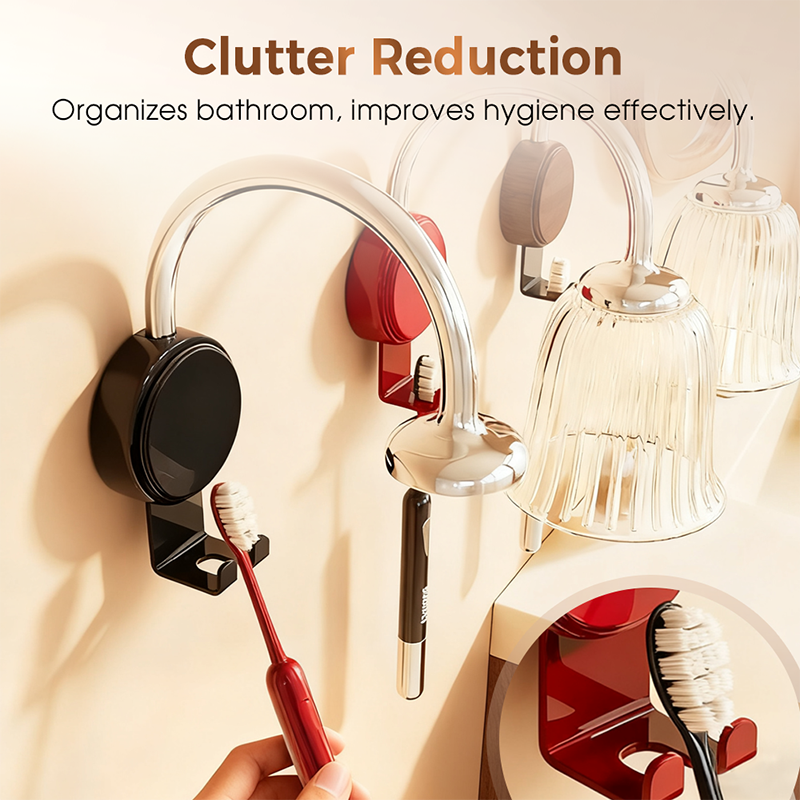 Nail-Free Installation Toothbrush Holder with Cup