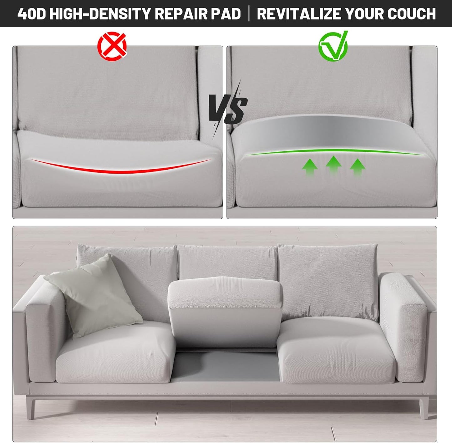 🔥Last Day Special Price £11.99!!🛋️Couch Cushion Support For Sagging Seat