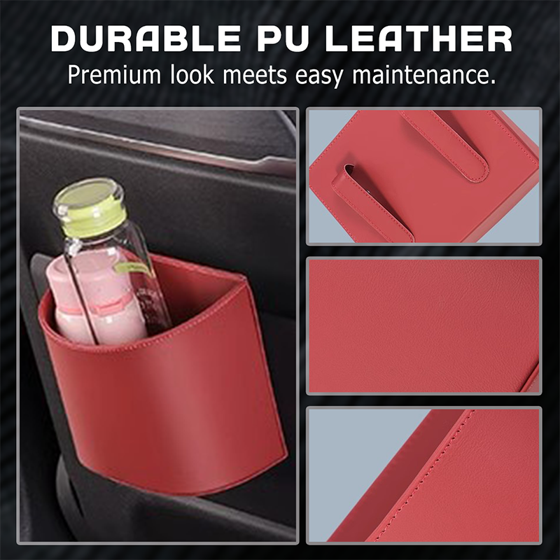 Universal Leather Car Door Cup Holder