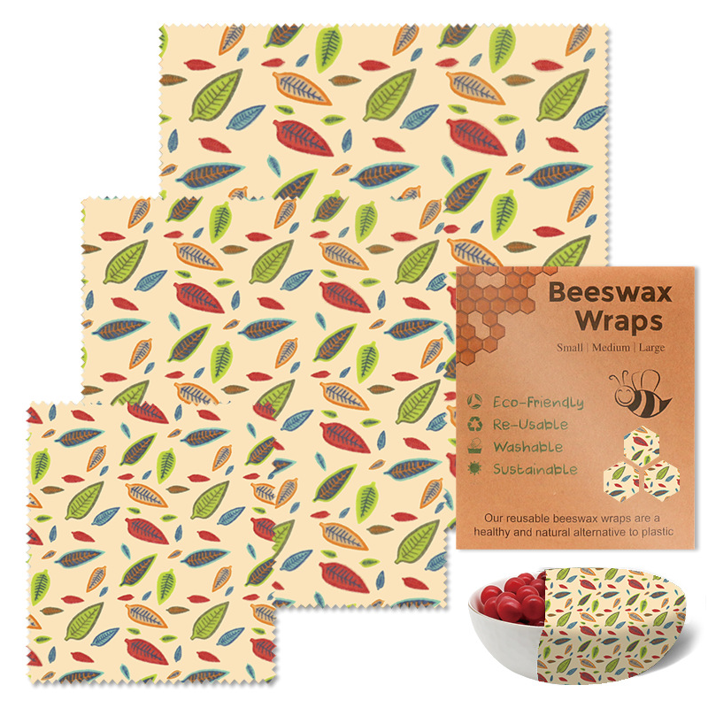 Reusable Beeswax Food Wraps 3 PCS Set